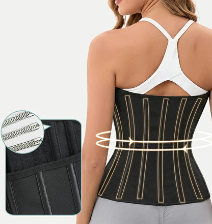 Women's Sweat Waist Trainer Corset with 11 Steel Bones