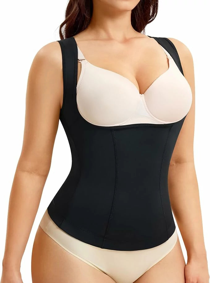 Women's U Shape Push Up Widen Straps Shapewear Tank Tummy Control