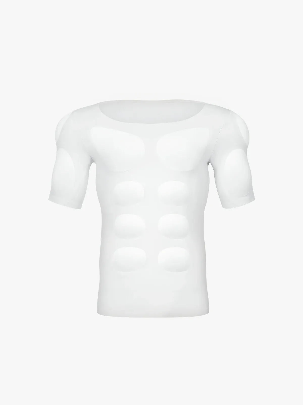 Men's Padded Muscle Compression Shirt Short Sleeve