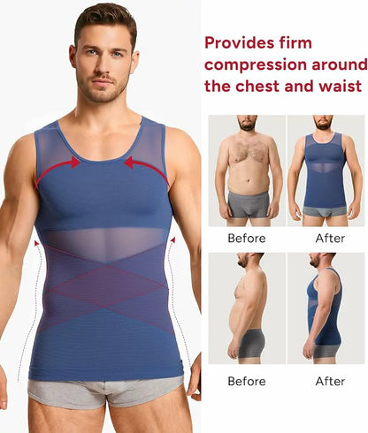 Men's Compression Tank Top Mesh Double-Layer