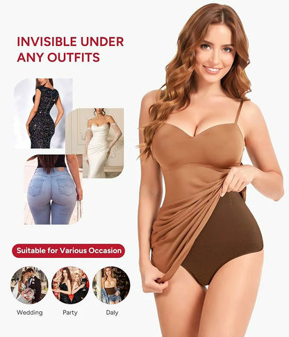 Women's High Waist Steel Bones Seamless Thong Tummy Control
