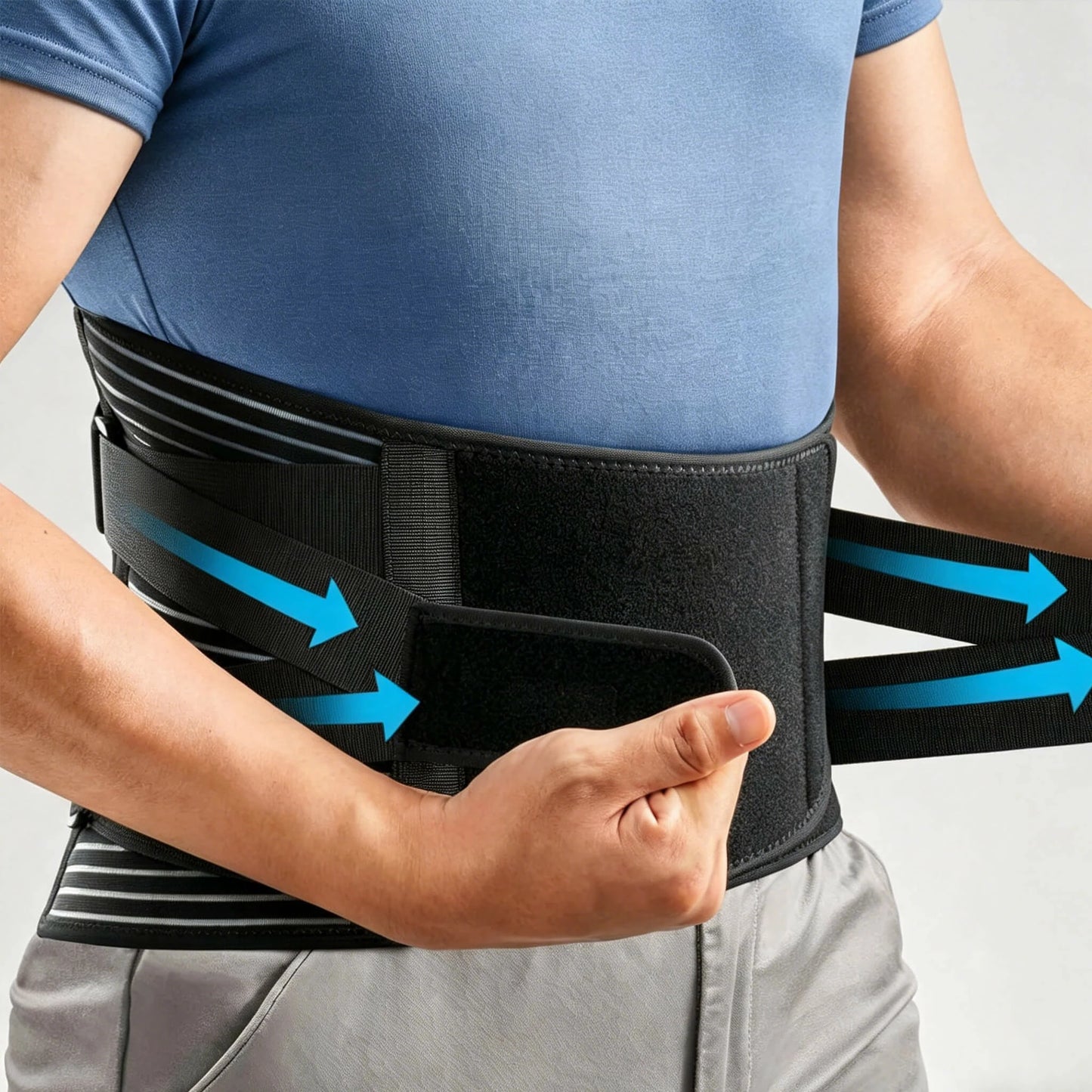Men's Double-Layer Breathable Back Support Belt