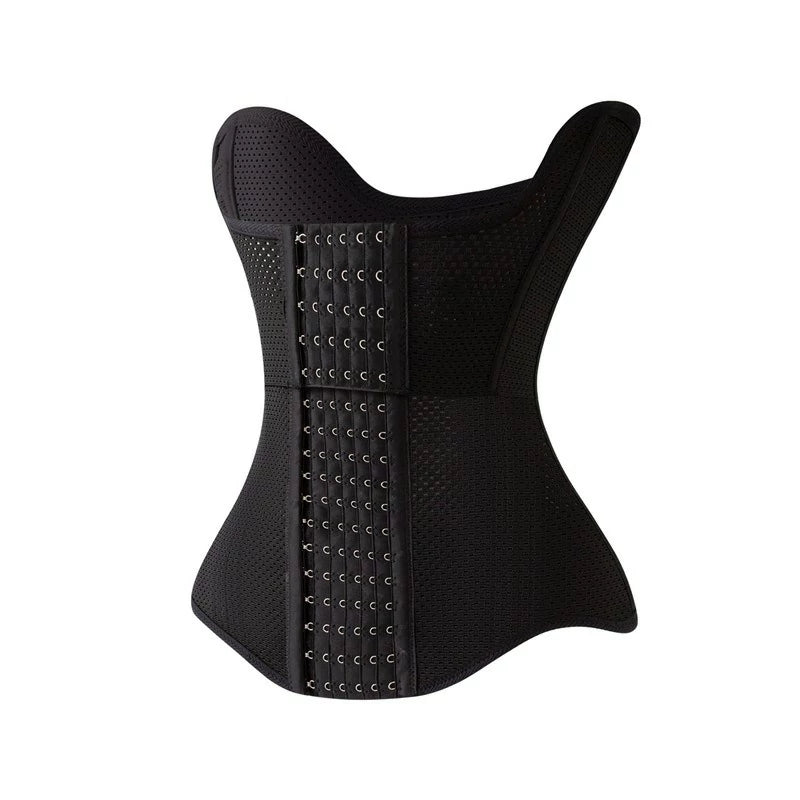 Women's Two-Segment Mesh Steel Boned Waist Trainer Tummy Control