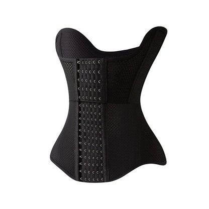 Women's Two-Segment Mesh Steel Boned Waist Trainer Tummy Control