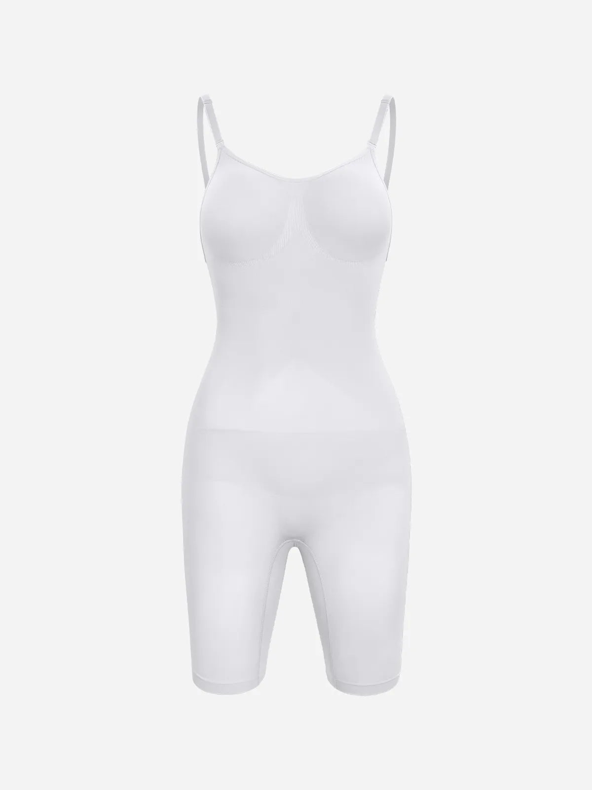 Women's Seamless V-Neck Mid-Thigh Bodysuit Tummy Control
