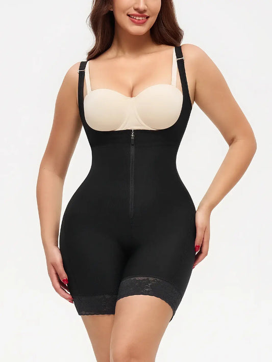 Women's U-Shape Open Bust Bodysuit Tummy Control Butt Lift