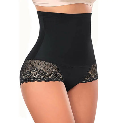 Women's High Waist Lace Panty Tummy Control