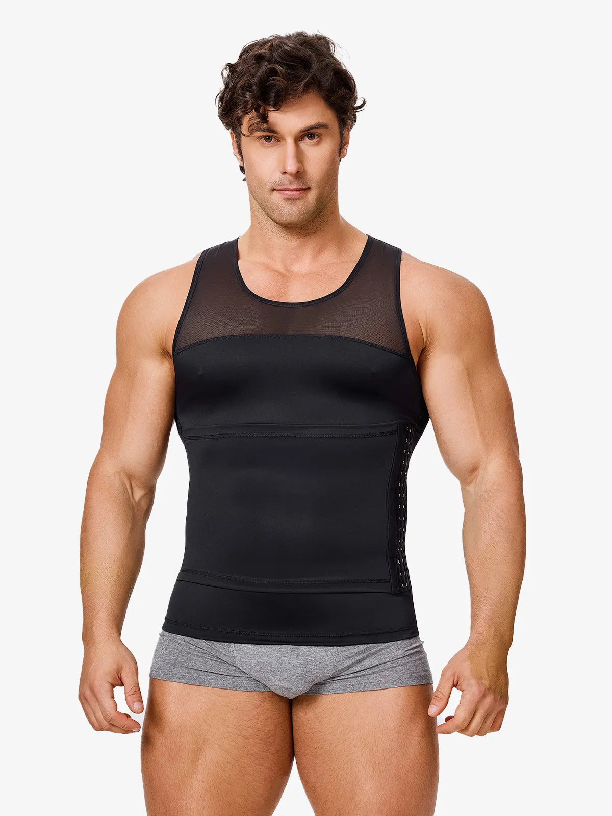 Men's Compression Vest w/ Waist Trimmer Belt (2-Pack)