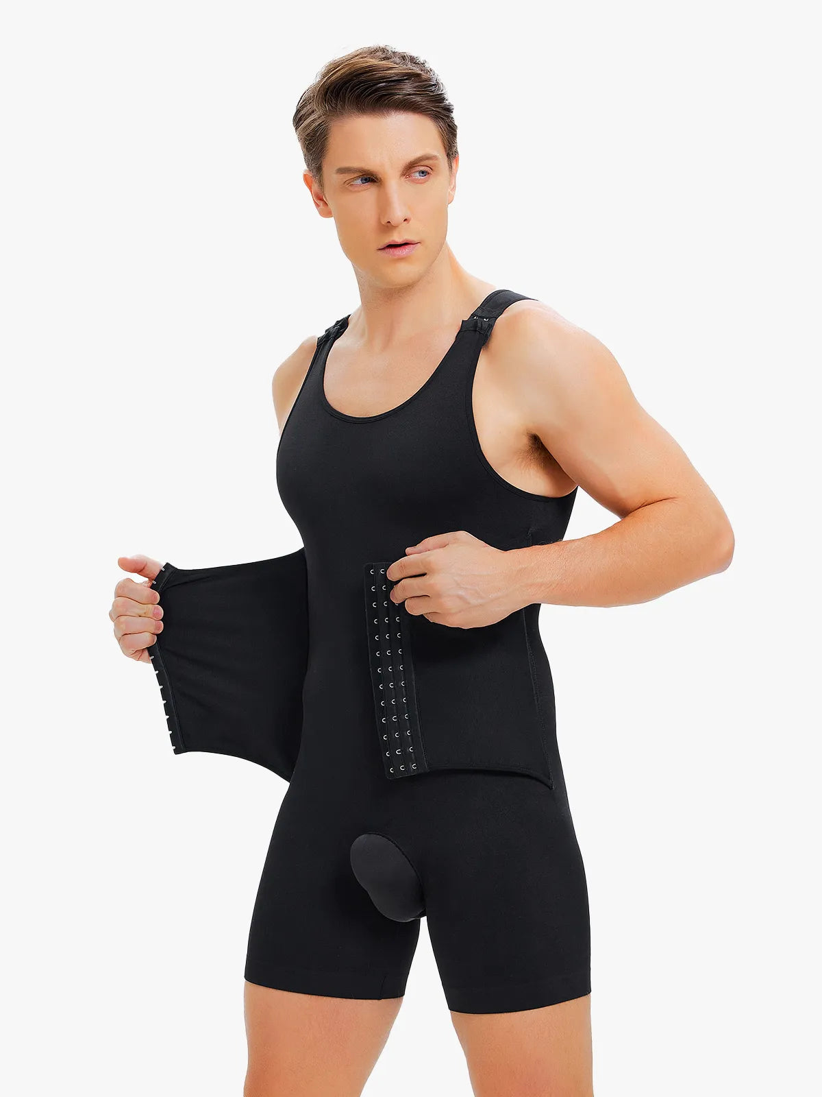 Men's Seamless Shapewear Bodysuit Tummy Control