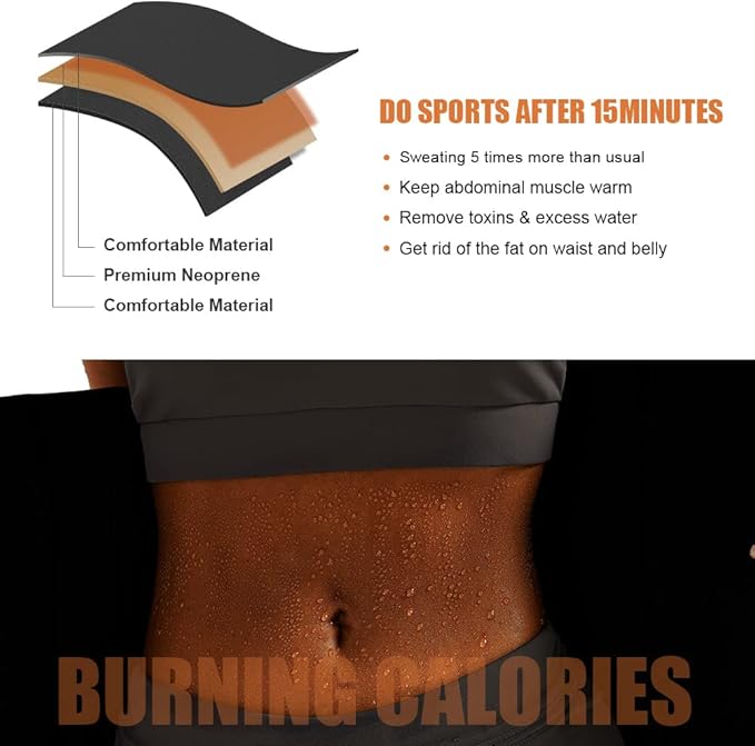 Neoprene Waist Trainer with 2 Brands Prevent Roll up & down