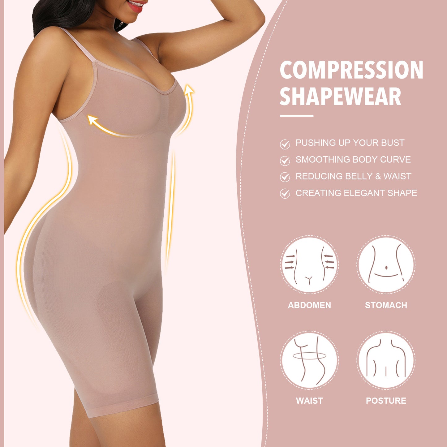 Women Tummy Control Butt Lifter Bodysuit