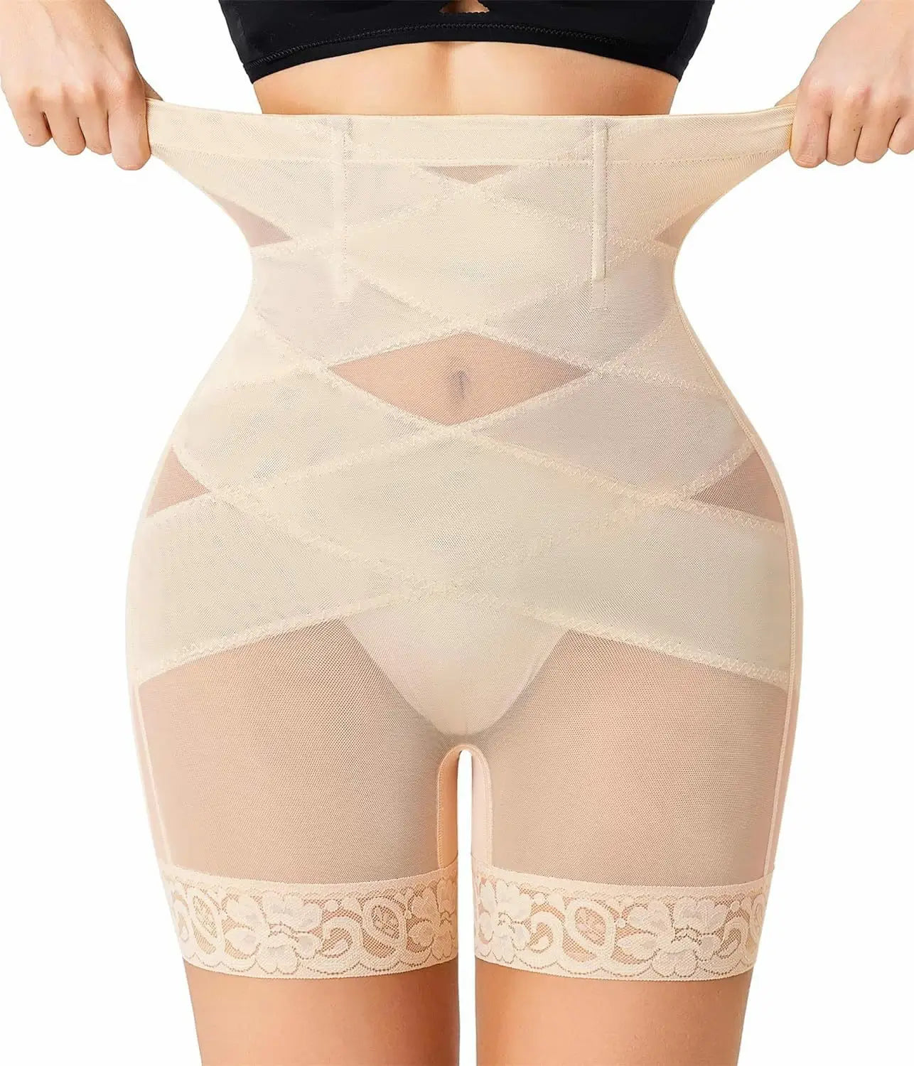 Women's High Waist Steel Bones Shapewear Shorts Tummy Control