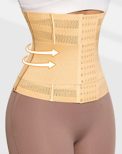 Women's Steel Boned Mesh Breathable Waist Trainer Tummy Control