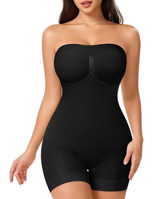 Women's Strapless Shapewear Bodysuit Tummy Control Butt Lift