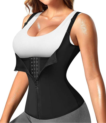 Women's Zipper Corset Vest for Tummy Control