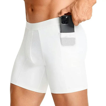 Men's Breathable Compression Shorts Side Pocket Low-Rise