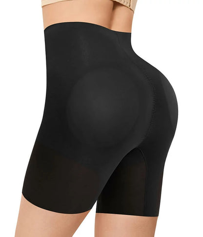 Women's High Waist Removable Pads Ruched Hip Shorts Tummy Control