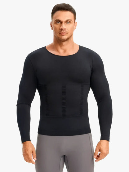 Men's Long Sleeve Compression Shirt Tummy Control