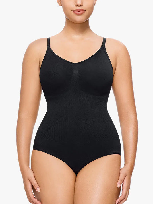 Women's Seamless V-Neck Sleeveless Bodysuit Tummy Control