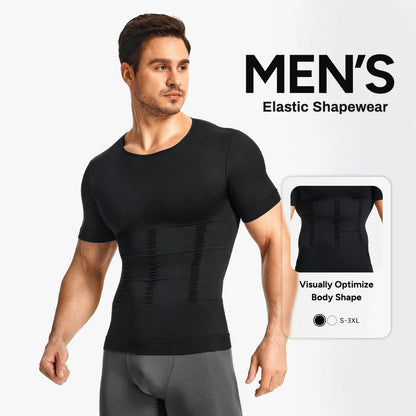 Men's 360° Slimming Body Shaper Short Sleeve Shirt (2-Pack)