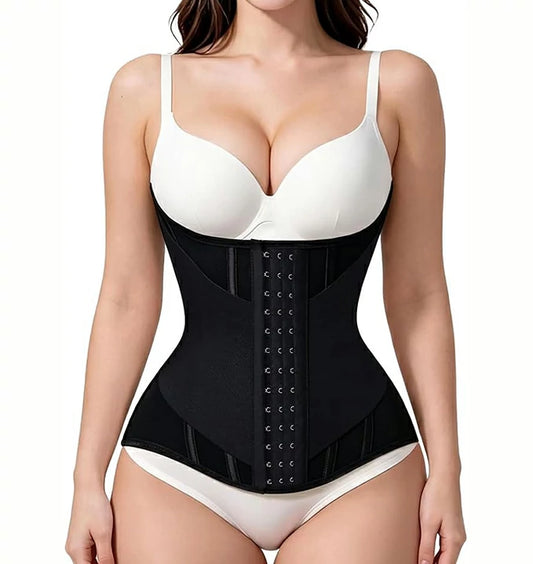 Women's Sweat Waist Trainer Corset with 11 Steel Bones
