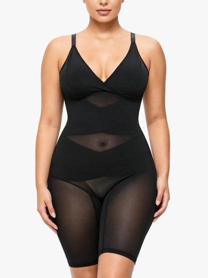 Women's V-Neck Bodysuit Tummy Control Butt Lift