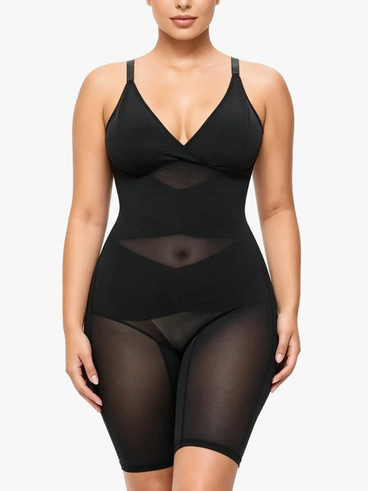 Women's V-Neck Bodysuit Tummy Control Butt Lift
