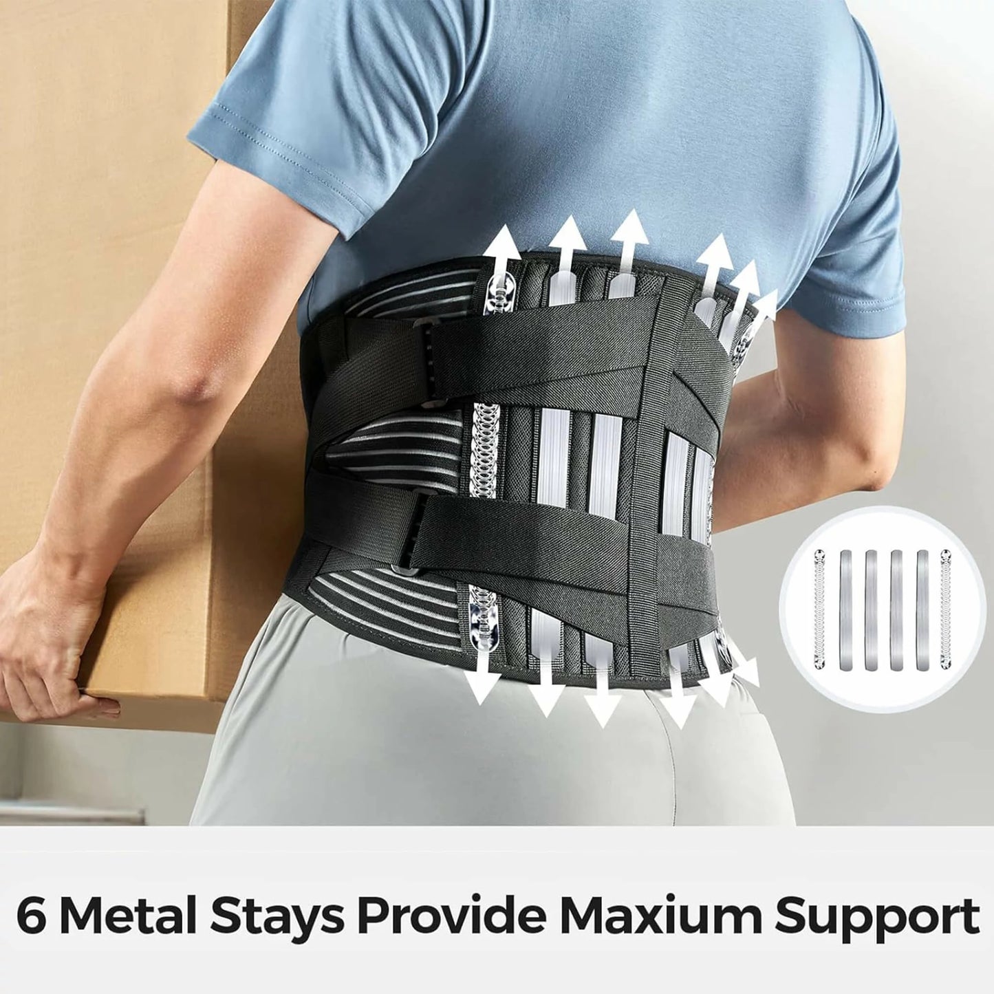 Men's Double-Layer Breathable Back Support Belt