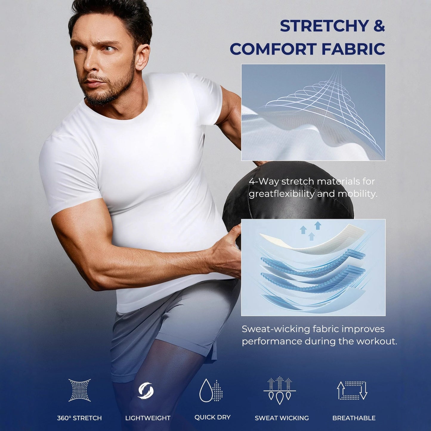 Men's Double-Layer Short Sleeve Compression Shirt