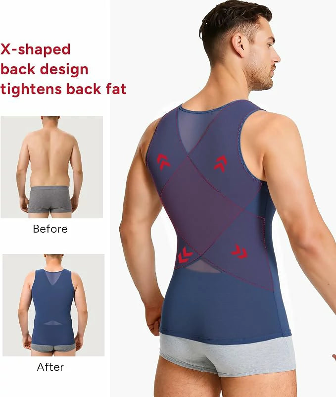 Men's Compression Tank Top Mesh Double-Layer