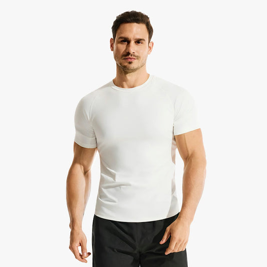 Men's Breathable Athletic Compression Shirt Short Sleeve