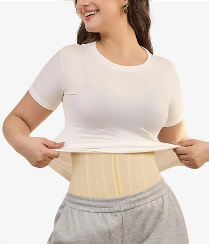 Women's Mesh Steel Boned Zipper Waist Trainer Tummy Control
