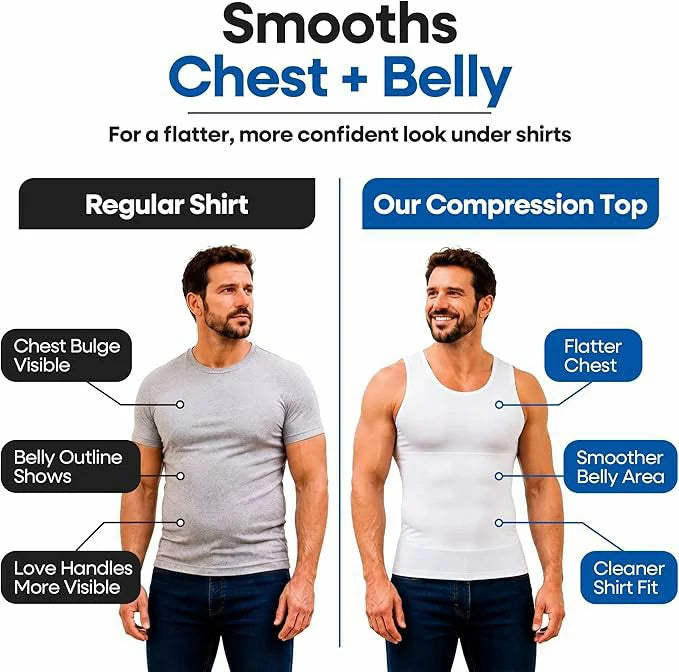 Men's Double-Layer Compression Tank Top Tummy Control