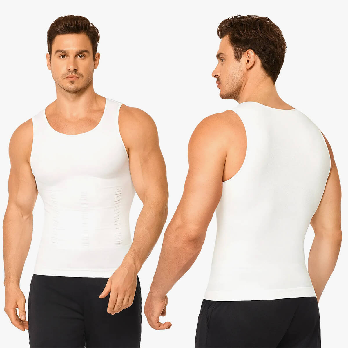 Men's Firm Compression Body Shaper Vest (2-Pack)