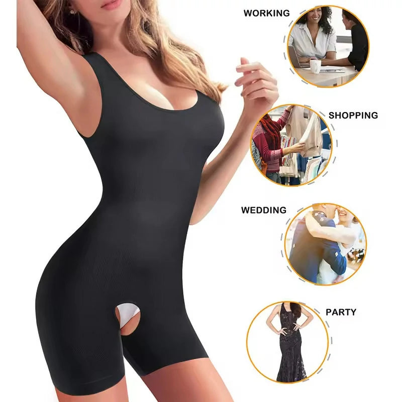 Women's Waist Trainer Full Body Shaper Bodysuit Tummy Control