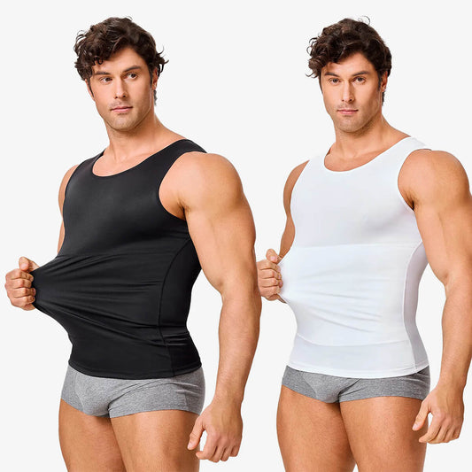 Men's Honeycomb Compression Shapewear Vest (2-Pack)