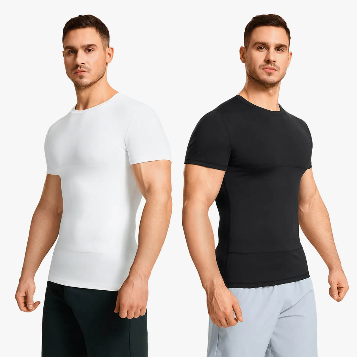 Men's Double-Layer Short Sleeve Compression Shirt (2-Pack)