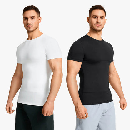 Men's Double-Layer Short Sleeve Compression Shirt (2-Pack)