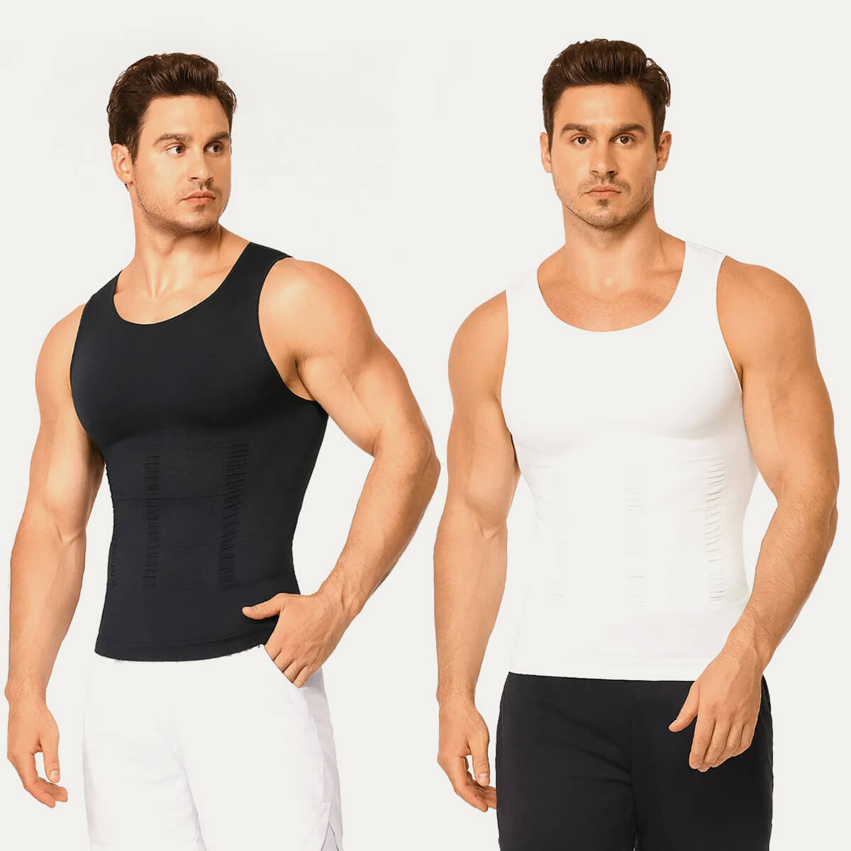 Men's Firm Compression Body Shaper Vest (2-Pack)