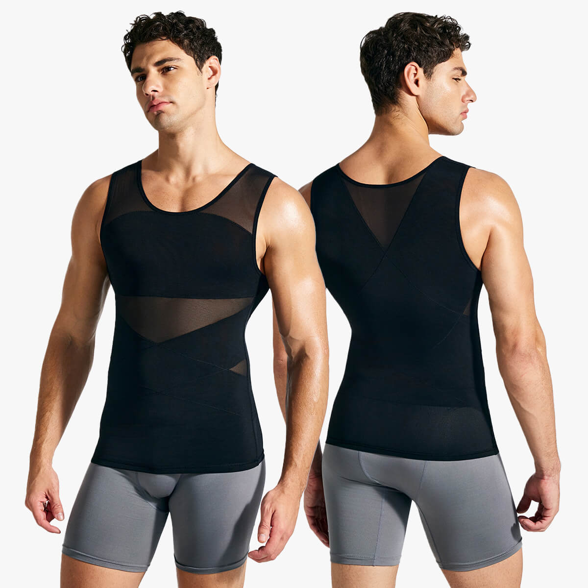 Men's Mesh Compression Tank Top (2-Pack)