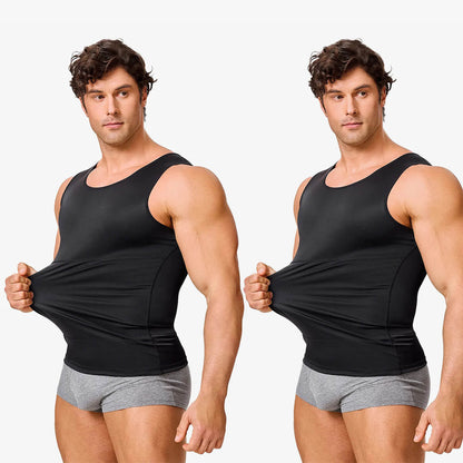 Men's Honeycomb Compression Shapewear Vest (2-Pack)