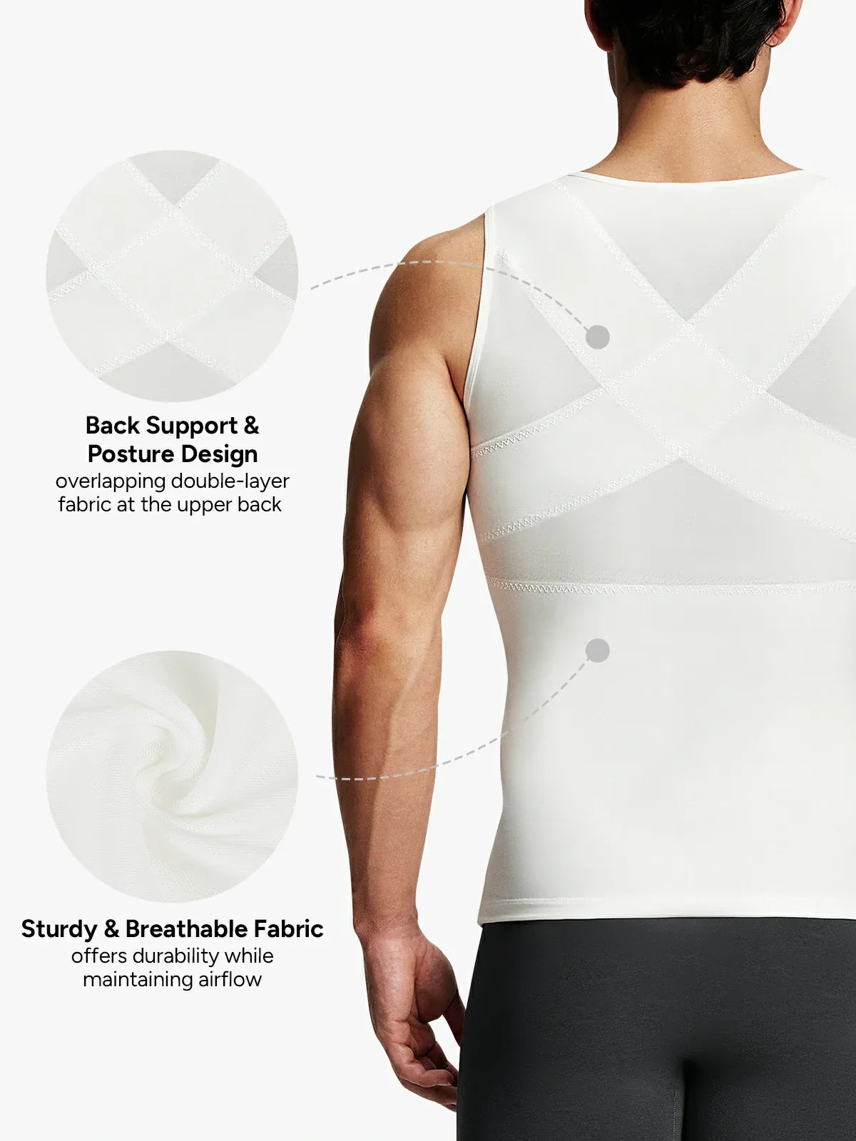 Men's Dual-Layer Zippered Compression Tank Top