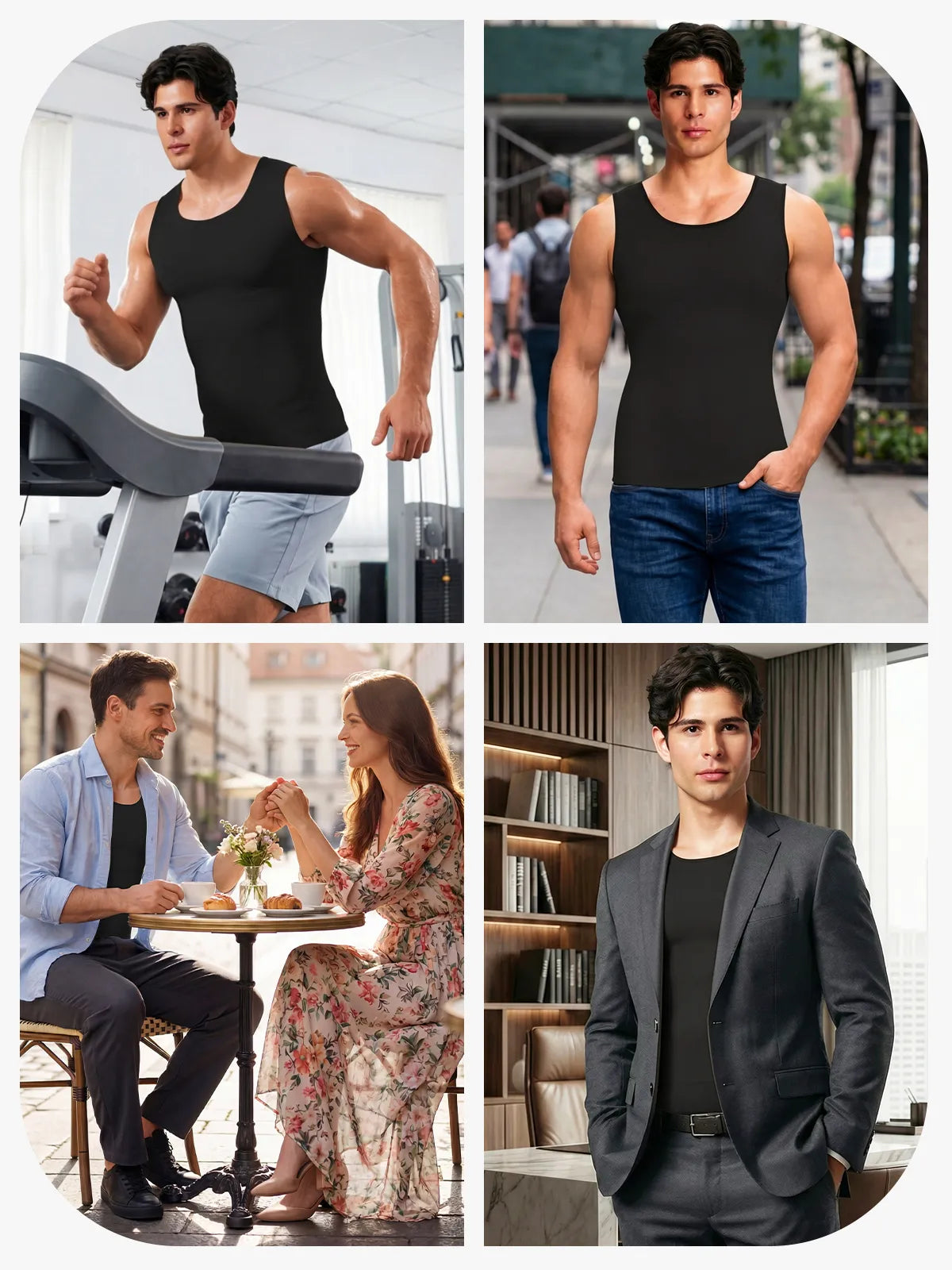 Men's Everyday Compression Tank Top Tummy Control