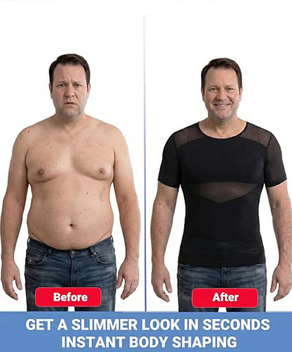 Men's Short Sleeve Mesh Compression Shirt Breathable