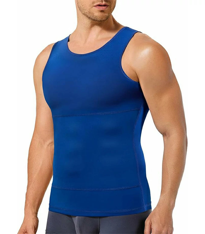 Men's Double-Layer Compression Tank Top Tummy Control