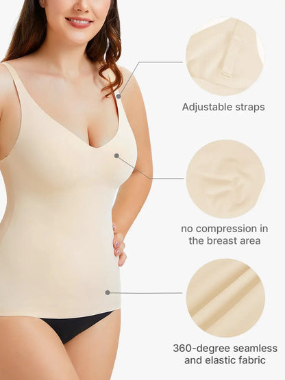 Women's V Neck Shapewear Cami Tummy Control