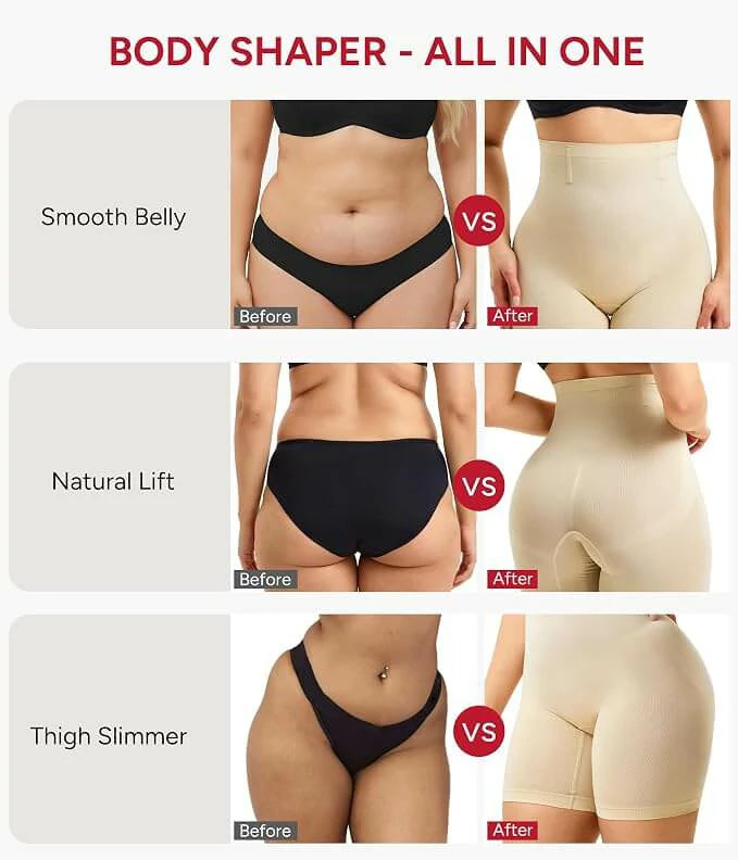 Women's High Waist Triple-Lift Air-Flow Shorts Tummy Control