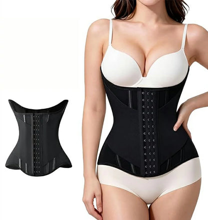 Women's Sweat Waist Trainer Corset with 11 Steel Bones