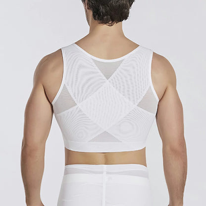 Men's Zipper Mesh Chest Compression Tank Top