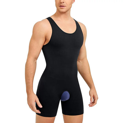 Men's Seamless Sleeveless Compression Bodysuit